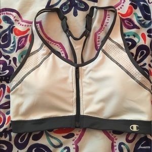 Champion zip up sports bra